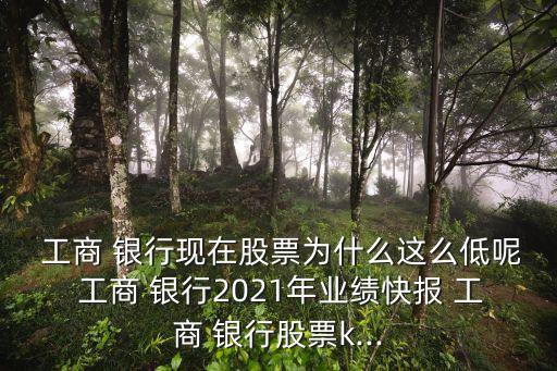  工商 銀行現(xiàn)在股票為什么這么低呢 工商 銀行2021年業(yè)績快報 工商 銀行股票k...