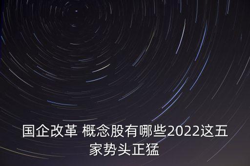 國(guó)企改革 概念股有哪些2022這五家勢(shì)頭正猛