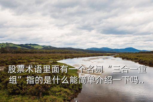  股票術(shù)語里面有一個名詞“三合一重組”指的是什么能簡單介紹一下嗎...