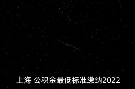  上海 公積金最低標(biāo)準(zhǔn)繳納2022