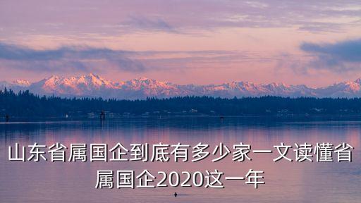 山東省屬?lài)?guó)企到底有多少家一文讀懂省屬?lài)?guó)企2020這一年