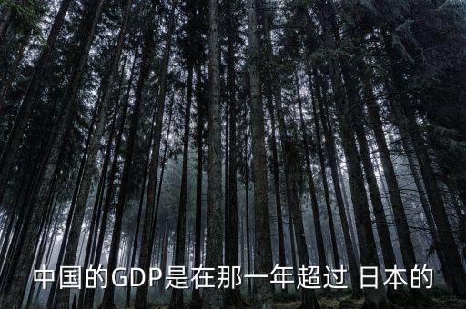 中國(guó)的GDP是在那一年超過(guò) 日本的