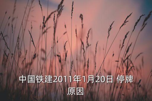 中國鐵建2011年1月20日 停牌原因