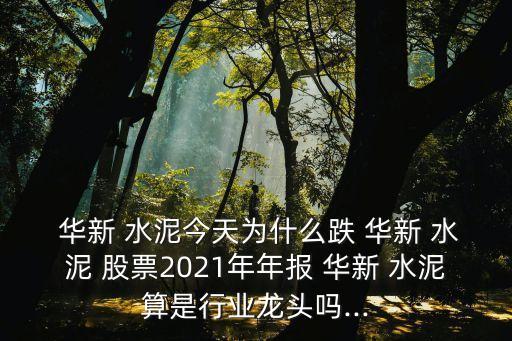  華新 水泥今天為什么跌 華新 水泥 股票2021年年報(bào) 華新 水泥算是行業(yè)龍頭嗎...