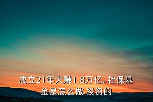 成立21年大賺1.8萬億, 社?；鹗窃趺醋?投資的