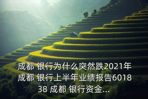  成都 銀行為什么突然跌2021年 成都 銀行上半年業(yè)績報告601838 成都 銀行資金...