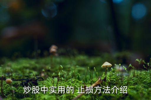 炒股中實用的 止損方法介紹