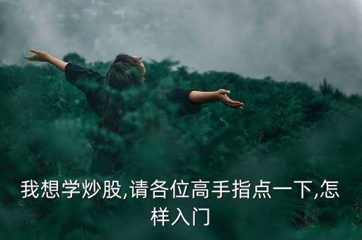 我想學炒股,請各位高手指點一下,怎樣入門