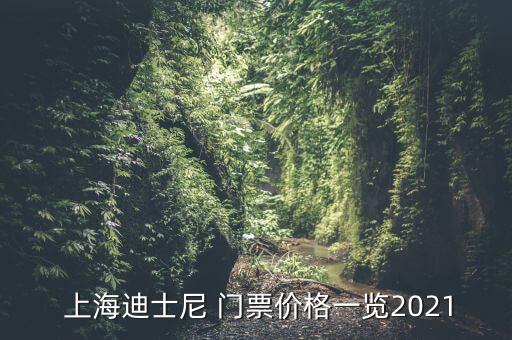  上海迪士尼 門票價格一覽2021