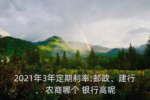 2021年3年定期利率:郵政、建行、 農(nóng)商哪個 銀行高呢