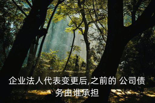 企業(yè)法人代表變更后,之前的 公司債務(wù)由誰承擔(dān)