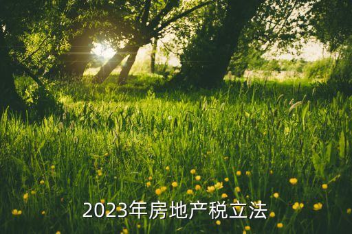 2023年房地產(chǎn)稅立法