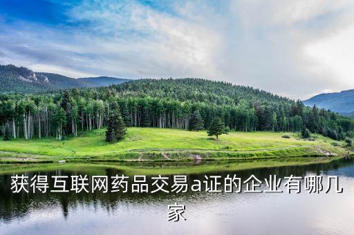 獲得互聯(lián)網(wǎng)藥品交易a證的企業(yè)有哪幾家