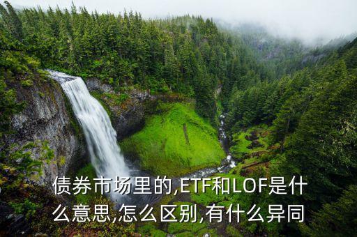  債券市場(chǎng)里的,ETF和LOF是什么意思,怎么區(qū)別,有什么異同