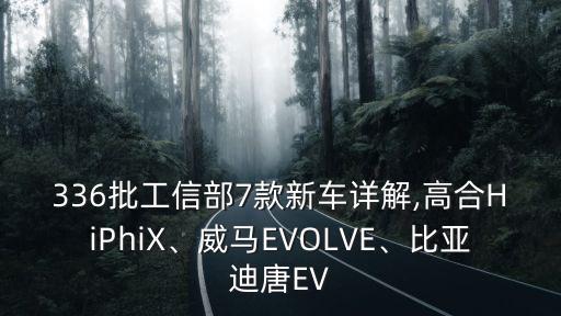 336批工信部7款新車詳解,高合HiPhiX、威馬EVOLVE、比亞迪唐EV