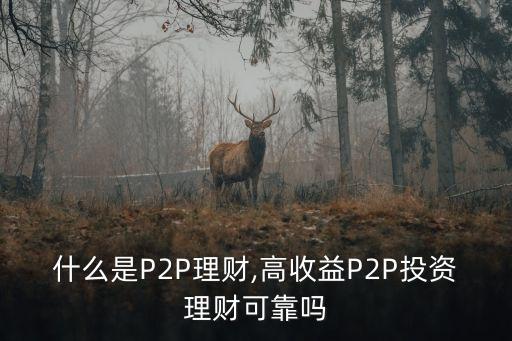 什么是P2P理財(cái),高收益P2P投資理財(cái)可靠嗎