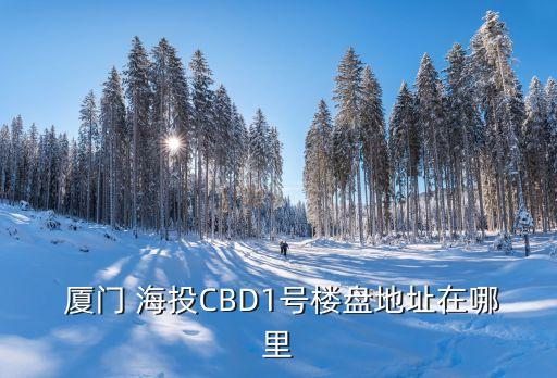  廈門 海投CBD1號(hào)樓盤地址在哪里