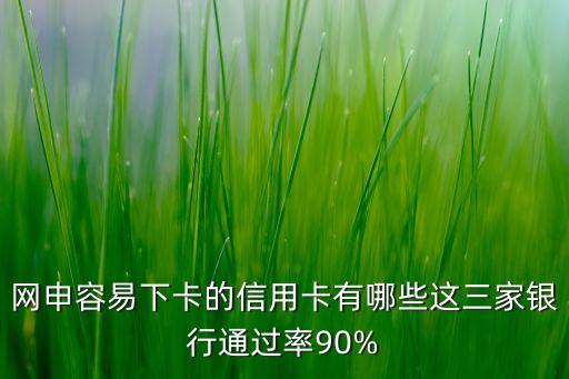 網(wǎng)申容易下卡的信用卡有哪些這三家銀行通過率90%