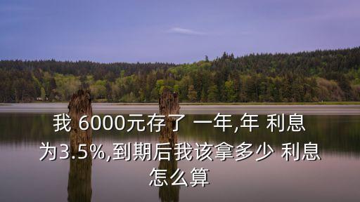 我 6000元存了 一年,年 利息為3.5%,到期后我該拿多少 利息怎么算