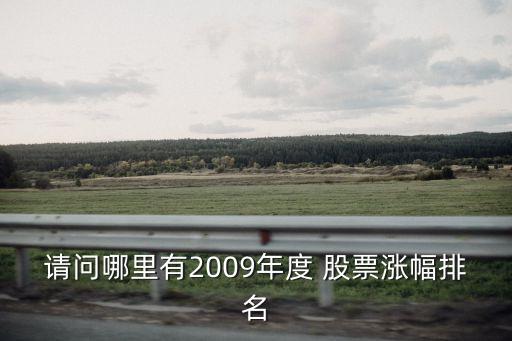 請(qǐng)問哪里有2009年度 股票漲幅排名