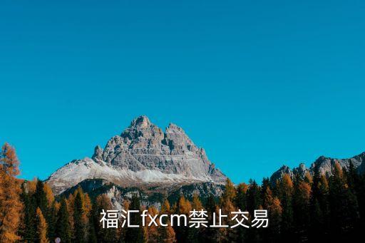  福匯fxcm禁止交易