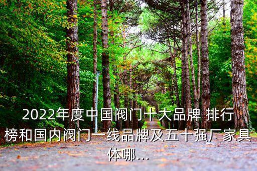 2022年度中國閥門十大品牌 排行榜和國內(nèi)閥門一線品牌及五十強廠家具體哪...