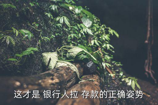 這才是 銀行人拉 存款的正確姿勢