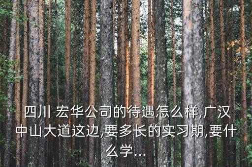  四川 宏華公司的待遇怎么樣,廣漢中山大道這邊,要多長(zhǎng)的實(shí)習(xí)期,要什么學(xué)...