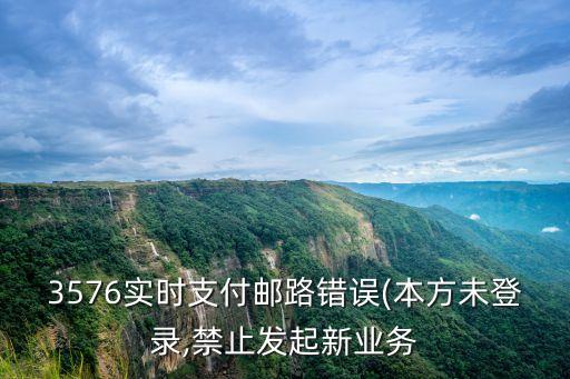 3576實時支付郵路錯誤(本方未登錄,禁止發(fā)起新業(yè)務(wù)