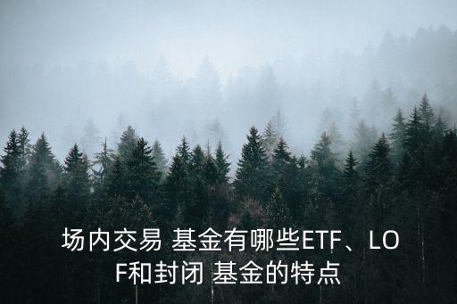  場(chǎng)內(nèi)交易 基金有哪些ETF、LOF和封閉 基金的特點(diǎn)