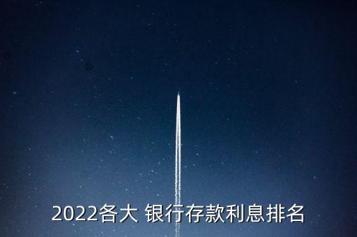 2022各大 銀行存款利息排名