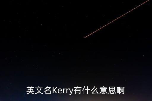 英文名Kerry有什么意思啊