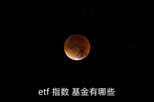 etf 指數(shù) 基金有哪些