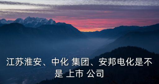 江蘇淮安、中化 集團、安邦電化是不是 上市 公司