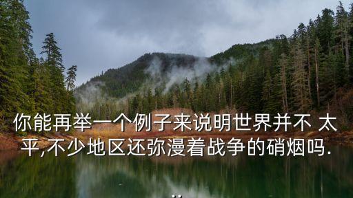 你能再舉一個(gè)例子來(lái)說(shuō)明世界并不 太平,不少地區(qū)還彌漫著戰(zhàn)爭(zhēng)的硝煙嗎...