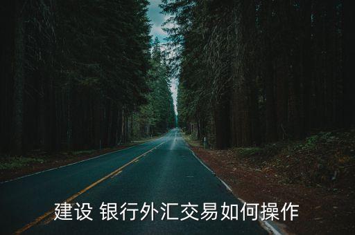 建設(shè) 銀行外匯交易如何操作