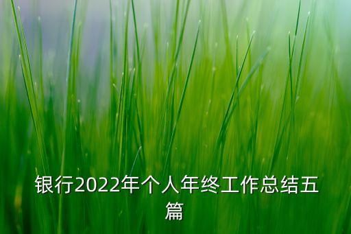  銀行2022年個(gè)人年終工作總結(jié)五篇