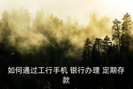 工商銀行定期儲(chǔ)蓄