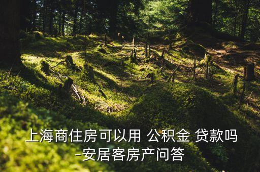  上海商住房可以用 公積金 貸款嗎–安居客房產(chǎn)問(wèn)答