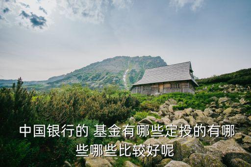  中國銀行的 基金有哪些定投的有哪些哪些比較好呢