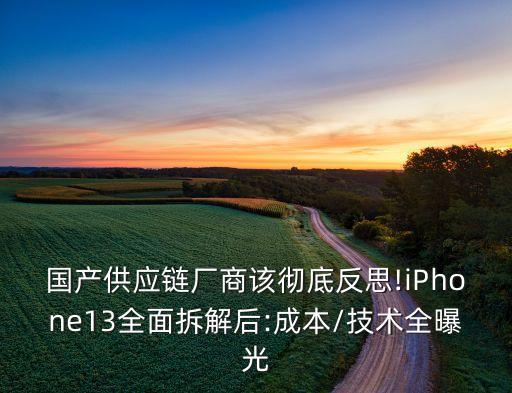 國(guó)產(chǎn)供應(yīng)鏈廠商該徹底反思!iPhone13全面拆解后:成本/技術(shù)全曝光