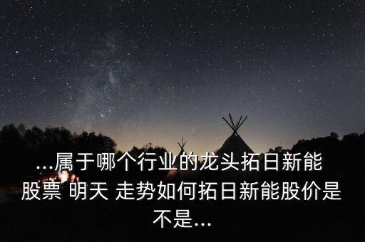 ...屬于哪個(gè)行業(yè)的龍頭拓日新能 股票 明天 走勢(shì)如何拓日新能股價(jià)是不是...