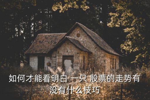 如何才能看明白 一只 股票的走勢有沒有什么技巧