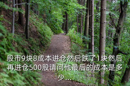 股市9塊8成本進倉然后跌了1塊然后再進倉500股請問他最后的成本是多少...