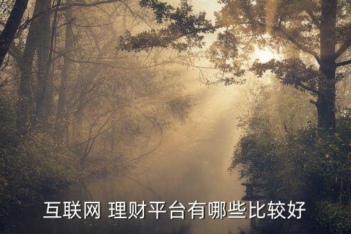 互聯(lián)網(wǎng) 理財(cái)平臺(tái)有哪些比較好