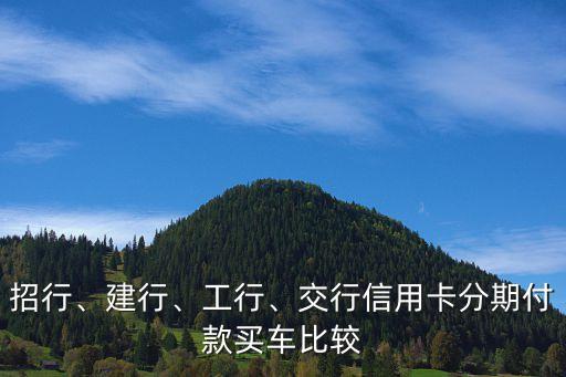 招行、建行、工行、交行信用卡分期付款買(mǎi)車(chē)比較