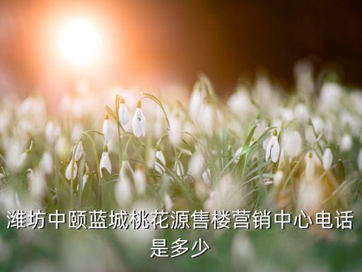 濰坊中頤藍(lán)城桃花源售樓營(yíng)銷中心電話是多少