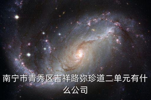 南寧市青秀區(qū)吉祥路彌珍道二單元有什么公司