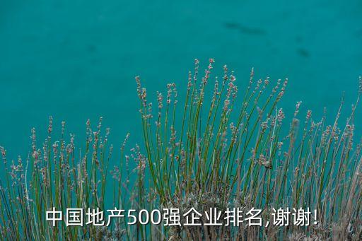 中國地產(chǎn)500強企業(yè)排名,謝謝!