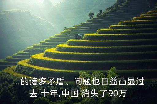 ...的諸多矛盾、問題也日益凸顯過去 十年,中國(guó) 消失了90萬